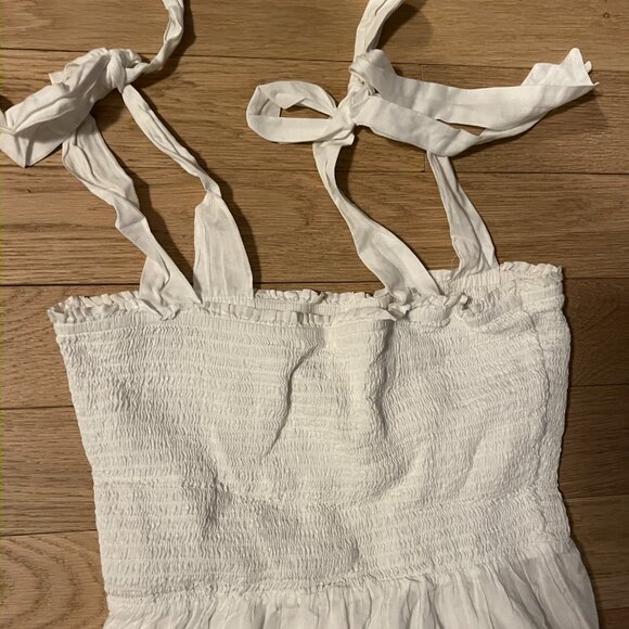 White Aritzia Wilfred Alba Tie Strap Maxi Dress Size Small - Picture 3 of 4